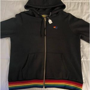 AVIATOR NATION ZIP UP BLACK HOODIE (BNWT) XL UNISEX